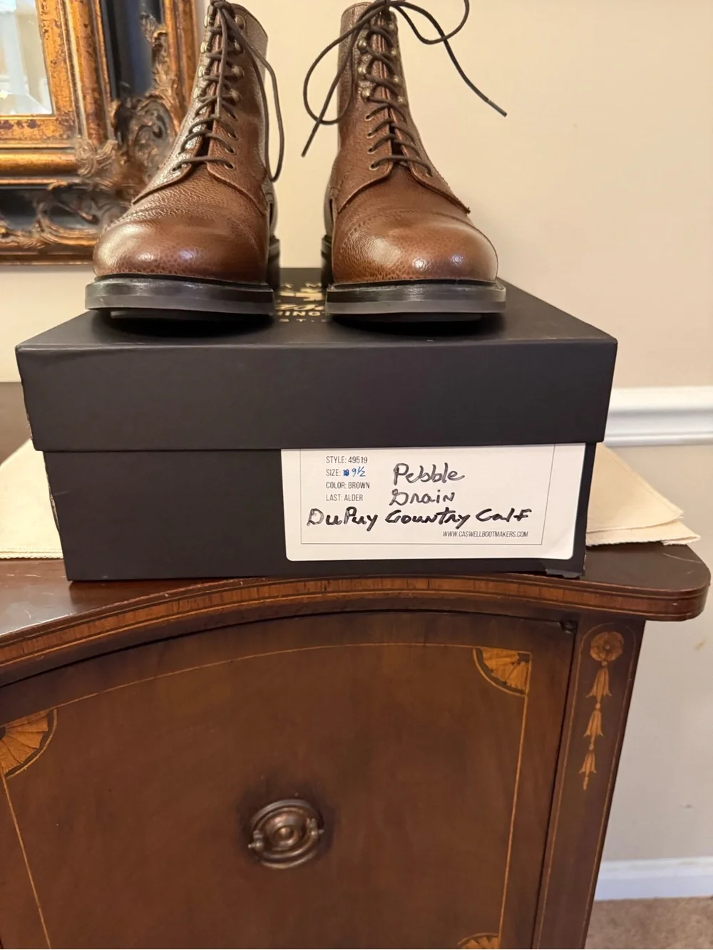 Caswell Pebble Grain DuPuy Country Calf Boots